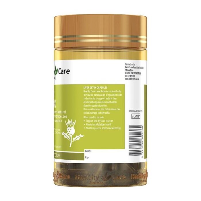 Healthy Care 奶薊草精華護肝排毒片 100粒 Liver Detox 100 Capsules (EXP 2028) - 屯門門市 ...