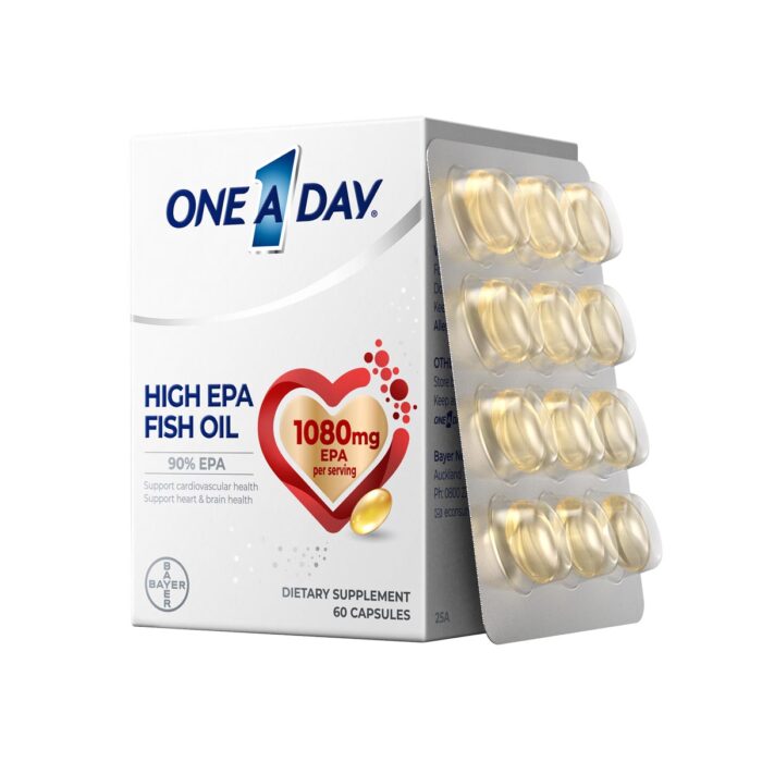 ONE A DAY Bayer High EPA Fish Oil (90% EPA, 1080mg) 60 capsules ONE A ...