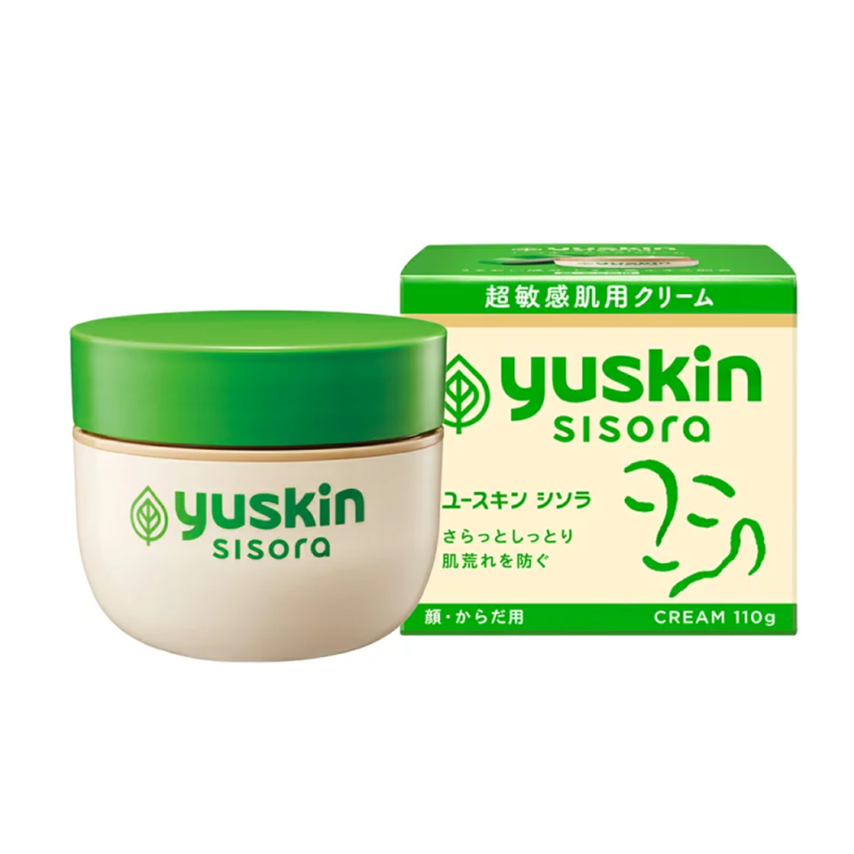 悠斯晶 Yuskin Sisora 超敏感肌用 藥用保濕霜 110g (綠盒)  Yuskin Sisora Medicated Moisturizing Cream (110g) 綠盒