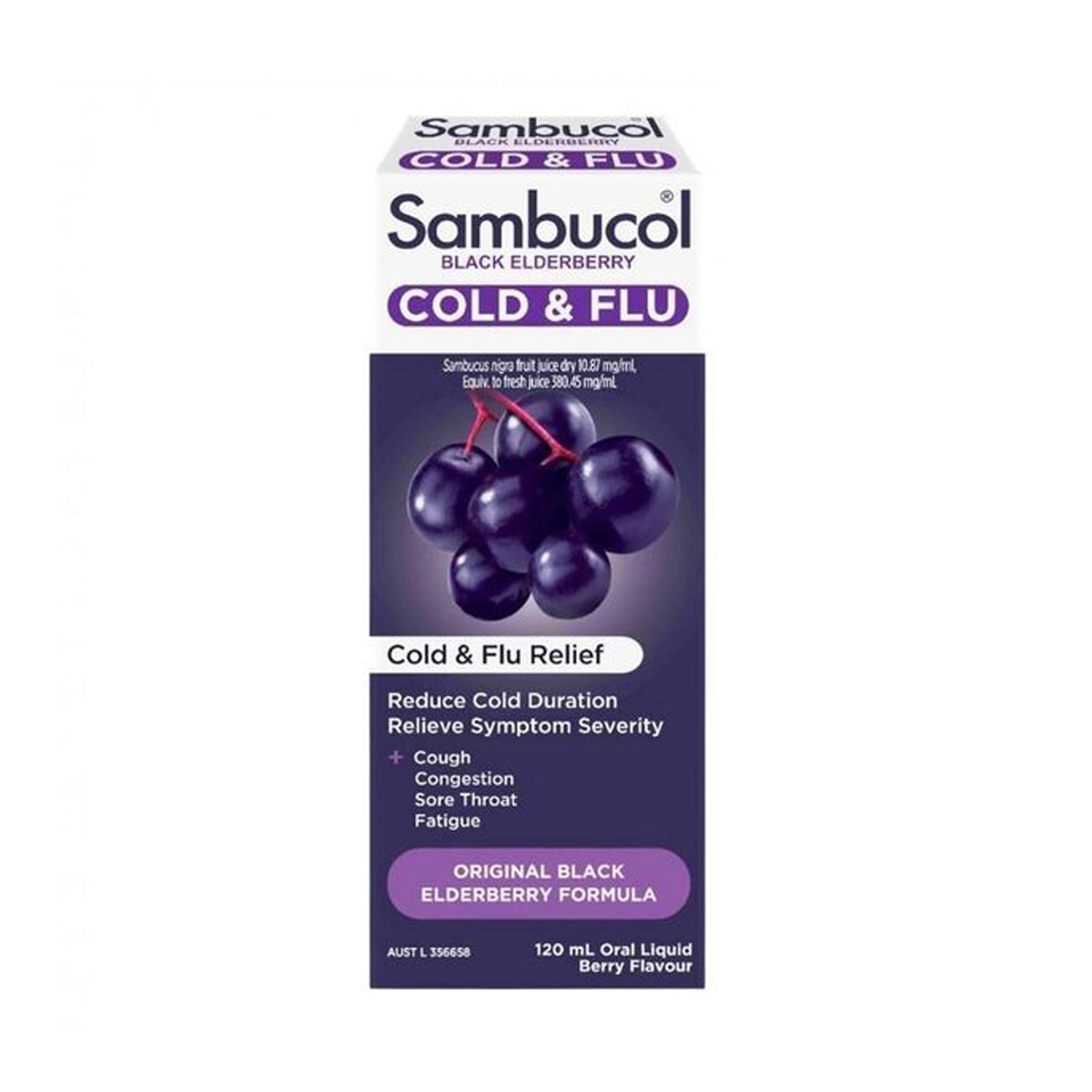 Sambucol 黑接骨木果味糖漿  (EXP 2029年) 120ml 成人及兒童適用 ( 提高免疫力 緩解感冒症狀) Sambucol Black Elderberry Cold & Flu Relief Oral Liquid 120ml